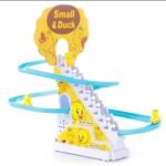 Duck Slide Toy Set, Funny Automatic Stair-Climbing Ducklings Cartoon Race Track Set Little Lovely Duck Slide Toy Escalator Toy with Lights and Music (3 sliding ducks) thumbnail 4