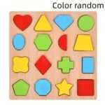 Colorful Geometric Shapes Wooden Cognitive Board Puzzle – Educational Learning Toy for Kids (1–3 Years, Safe & Durable) thumbnail 3