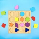Colorful Geometric Shapes Wooden Cognitive Board Puzzle – Educational Learning Toy for Kids (1–3 Years, Safe & Durable) thumbnail 5