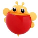 Bee Shaped Plastic Toothbrush Holder with Suction Hook – Cute Wall Mounted Toothbrush Stand for Kids & Travel (Random Colors) thumbnail 2