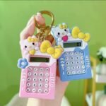 Mini Calculator Keychain – Cute Pink Kawaii Cartoon Portable Calculator | School & Student Supplies, Stationery Gift (Random color) thumbnail 2