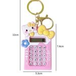 Mini Calculator Keychain – Cute Pink Kawaii Cartoon Portable Calculator | School & Student Supplies, Stationery Gift (Random color) thumbnail 4