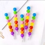 4 Pcs Smiley Cartoon Stationery Pencils – Fun Rainbow Pens with Cute Funny Faces for Kids, Students, and Gifts (Random Color) thumbnail 4