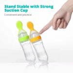 Silicone Baby Spoon Squeezing Feeding Bottle Feeder – Soft, Safe & Easy Baby Food Dispenser (Random color) thumbnail 2