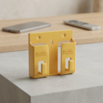 Wall Mounted Universal Mobile Phone Holders – Space-Saving Charging Stand & Remote Organizer (Random Colors) thumbnail 2