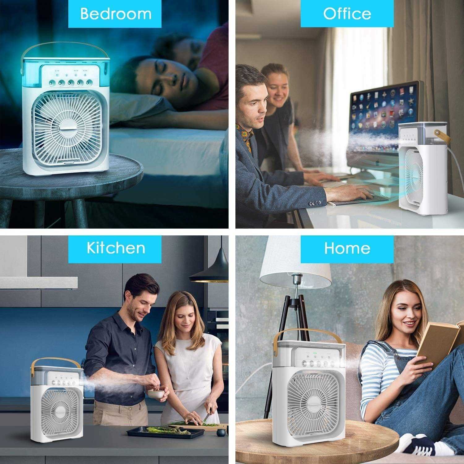 Mini Portable Air Cooler Fan with Evaporative Cooling | 3-Speed Personal Air Conditioner | Random Color - Image 4