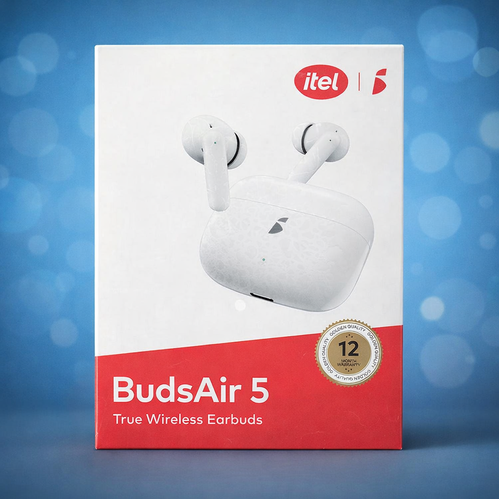 Itel BudsAir 5 True Wireless Earbuds – Bluetooth 5.4, 36 Hours Playtime & Deep Bass Audio - Image 2