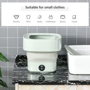 Foldable Mini Washing Machine – Portable Collapsible Washer for Travel, Dorm, Baby Clothes | Random Color