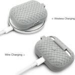 Silicone Breathable Braided Case Cover – Soft TPU Protective Charging Case (Random Color) thumbnail 2