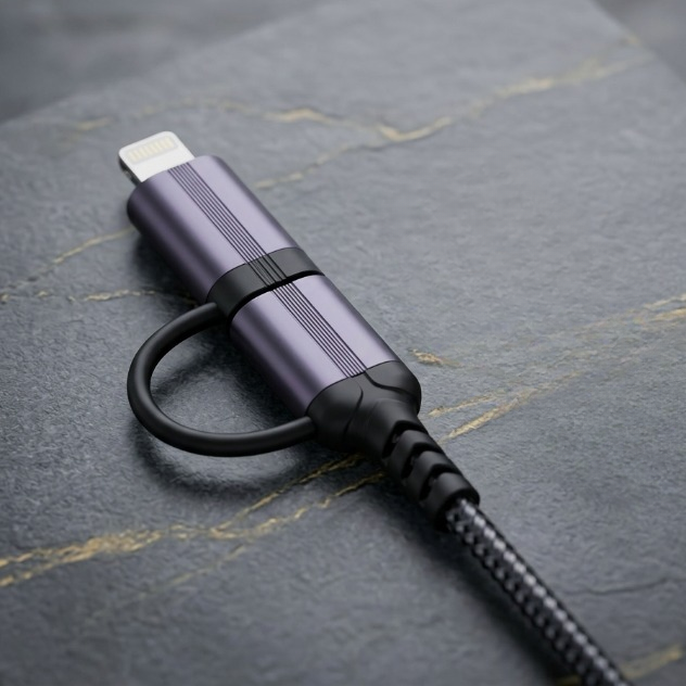 Original 2-in-1 Type-C and Lightning to 3.5mm Headphone Jack Adapter Dual Connector Handfree Audio Converter Direct Plug and Play No Bluetooth Required - Image 2