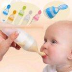 Baby Spoon Feeder | 90ml Silicone Feeding Bottle with Spoon | Infant & Toddler Food Supplement Bottle thumbnail 2