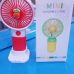 Mini Portable Handheld Fan with Desktop Base - Cute Carrot Design Rechargeable Personal Cooling Fan for Office, Students, and Travel thumbnail 3