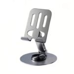 ZY034 Adjustable Desktop Mobile Phone Holder | Premium ABS Metal Biaxial Bracket Stand | 360 Degree Rotating Universal Table Mount - Grey thumbnail 4