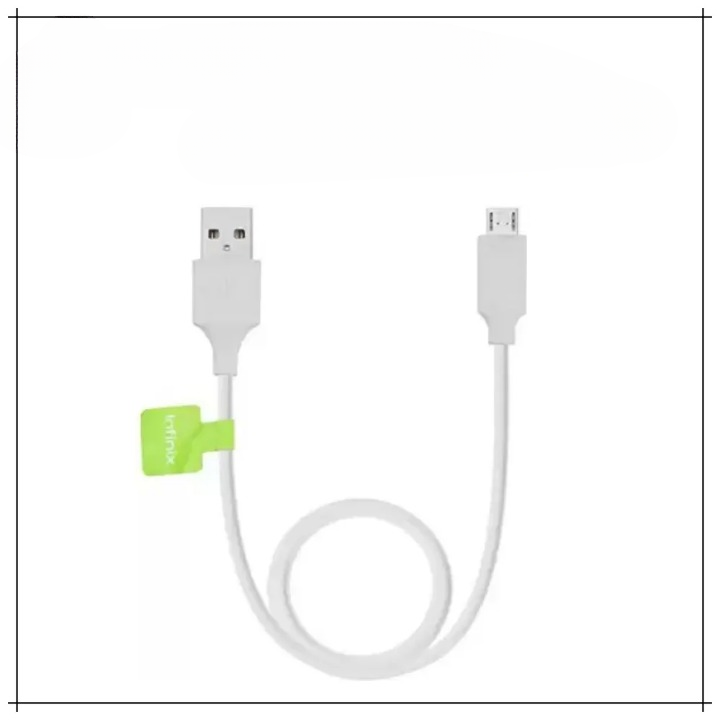 Infinix Copper Fast Charging Micro USB Data Cable – Durable White Charging & Sync Cable for Android Devices - Image 2