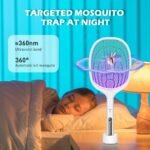 2 In 1 Electric Mosquito Killer UV Light LED Lamp Rechargeable Mosquito Trap Racket Anti Insect Bug Zapper thumbnail 4