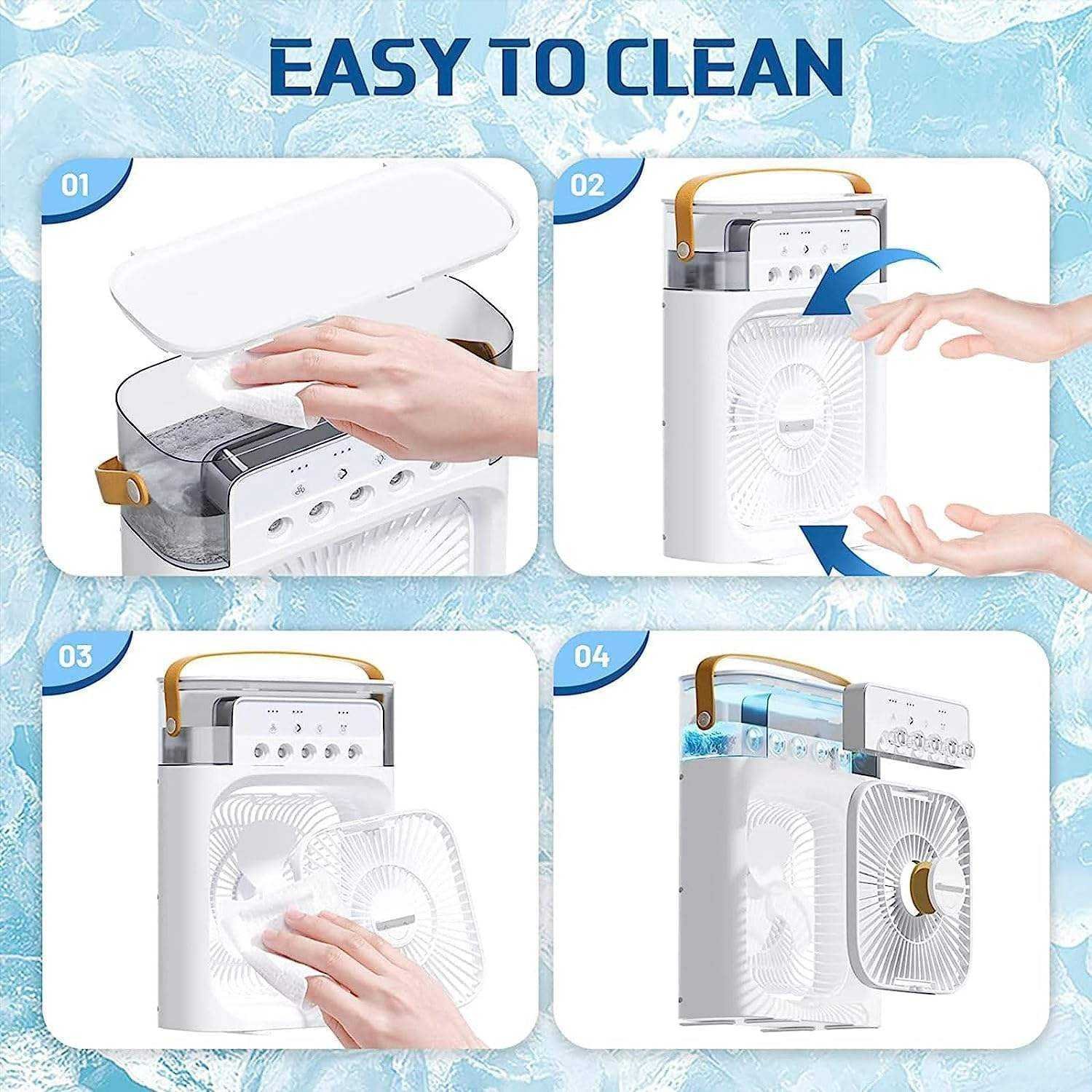 Mini Portable Air Cooler Fan with Evaporative Cooling | 3-Speed Personal Air Conditioner | Random Color - Image 3