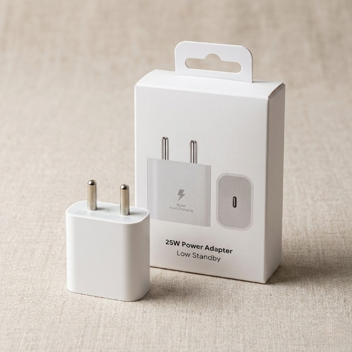 25W Original Power Adapter | White Type-C Fast Charger China Imported