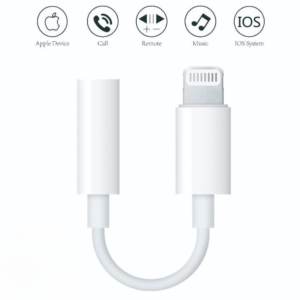 iPhone Lightning to Headphone Jack Adapter | Single Handfree Connector for Apple iPhones