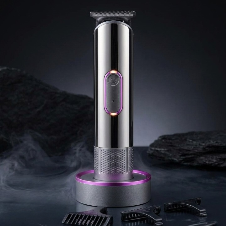 G63A Professional Hair Stylist Trimmer – Rechargeable Cordless Hair & Beard Trimmer with Charging Base and Guide Combs - Image 2