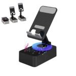 3-in-1 Rotating Foldable Mobile Phone Stand with Built-in Bluetooth Speaker – Adjustable Desktop Holder for Smartphones thumbnail 3