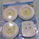 Pack of 3 LED Remote Control Lights – Tap Lights with Self Adhesive for Cabinet, Wardrobe & Kitchen ~ Cell Operated thumbnail 5