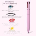 Eye ShadowLiner Combination 4 In 1 Makeup Pen Multifunctional Cosmetics Ballpoint Pens Waterproof Eyeliner Eyebrow Pencil Long lasting Highlighter Stick thumbnail 3