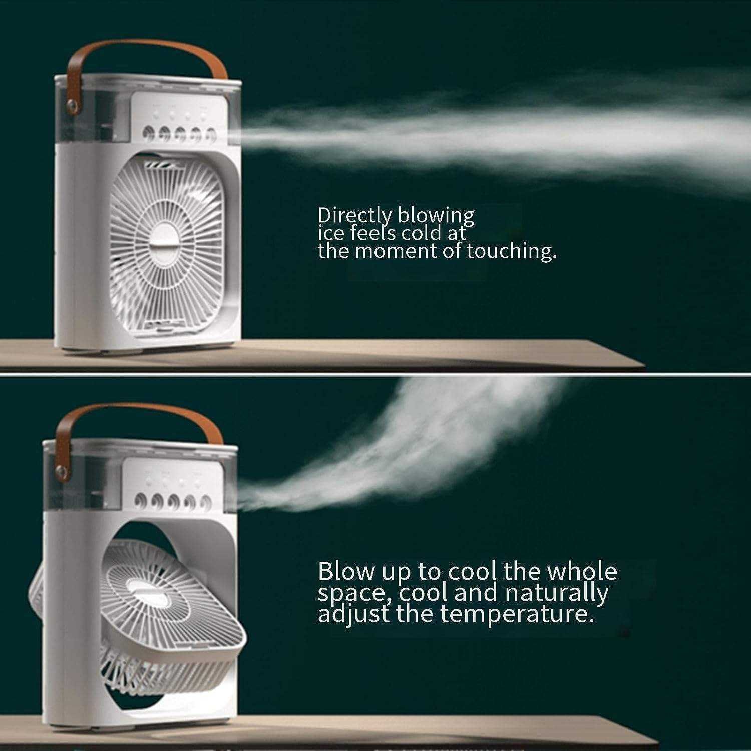 Mini Portable Air Cooler Fan with Evaporative Cooling | 3-Speed Personal Air Conditioner | Random Color - Image 2