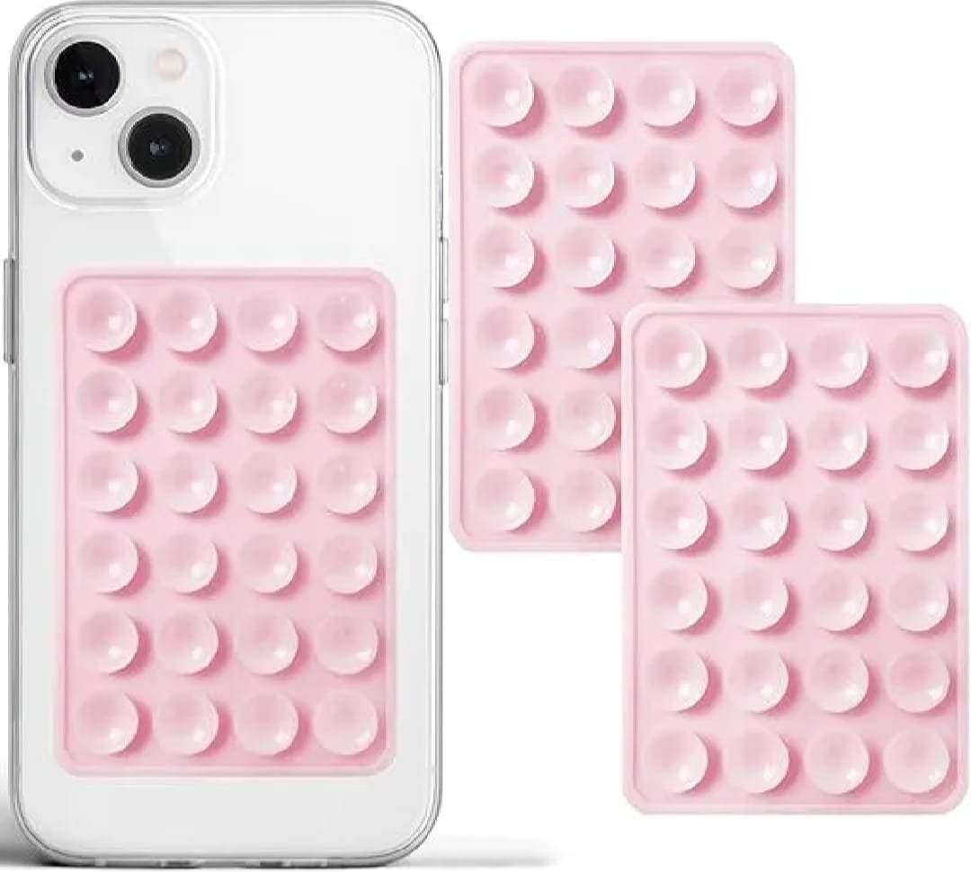 Double Side Silicone Suction Pad Phone Holder – Self-Adhesive Square Rubber Grip Pad for All Mobiles & Tablets - Image 2