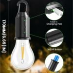 T01 Type-C Rechargeable LED Camping Bulb – Portable Hanging Warm Light Tent Lamp thumbnail 3