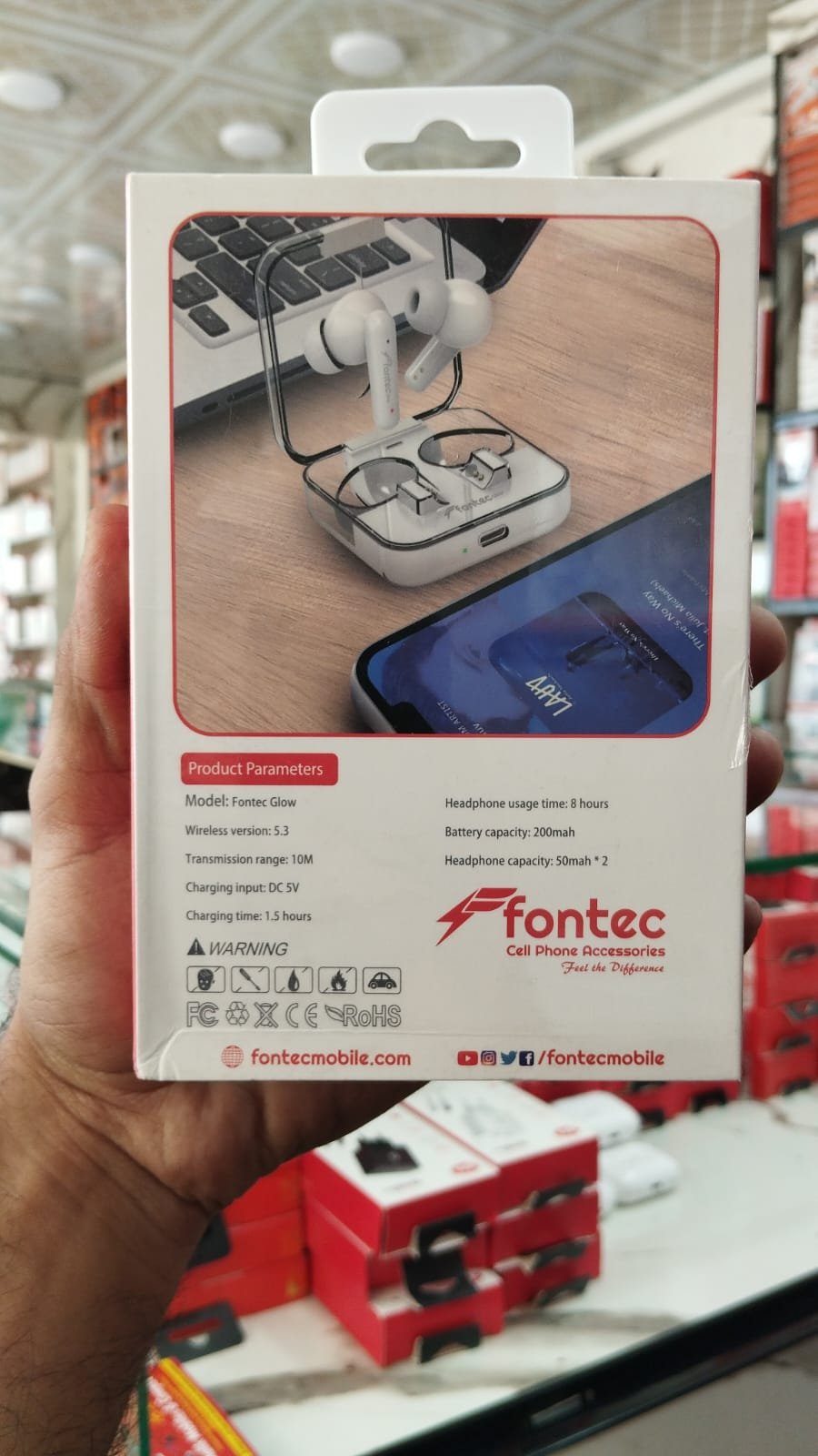 Fontec Glow Wireless Earbuds – Bluetooth 5.3 Gaming Earphones with ENC Noise Cancellation & Transparent Charging Case - Image 5
