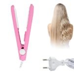 2-in-1 Mini Hair Straightener & Curler – Portable Thermostatic Ceramic Flat Iron for Dry & Wet Hair Styling - Random Color thumbnail 4
