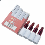 HengFang Hey Girl Mini Velvet Matte Lipstick Set | High Pigment Long-Lasting Lip Color | Pack of 4 Shades thumbnail 2