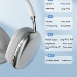 P9 Wireless Bluetooth Headphones – Fidelity Stereo Sound with Foldable Design, Soft Cushion Comfort, and Multi-Mode Playback ( Mix Color) thumbnail 2
