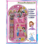 8 Pcs Disney Stationery Gift Set for Kids – Includes Pencils, Eraser, Sharpener, Pencil Caps & Wallet (Random Character) thumbnail 1