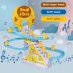 Duck Slide Toy Set, Funny Automatic Stair-Climbing Ducklings Cartoon Race Track Set Little Lovely Duck Slide Toy Escalator Toy with Lights and Music (3 sliding ducks) thumbnail 3