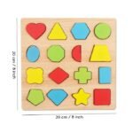 Colorful Geometric Shapes Wooden Cognitive Board Puzzle – Educational Learning Toy for Kids (1–3 Years, Safe & Durable) thumbnail 2