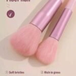 13 Pieces Soft Fluffy Makeup Brush Set - Cosmetics Brush Set - Makeup Brush Kit - Blush and Powder Brushes - Makeup Brushes for Foundation - Pink Color - Without Box thumbnail 5