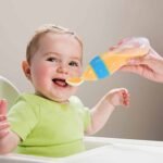 Silicone Baby Spoon Squeezing Feeding Bottle Feeder – Soft, Safe & Easy Baby Food Dispenser (Random color) thumbnail 3