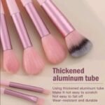 13 Pieces Soft Fluffy Makeup Brush Set - Cosmetics Brush Set - Makeup Brush Kit - Blush and Powder Brushes - Makeup Brushes for Foundation - Pink Color - Without Box thumbnail 4