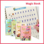 Set of 4 Sank Magic Learning Book with Magic Pen & 5 refills, Practice book For Montessori children Tracing Handwriting thumbnail 2