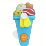 Handheld Ice Cream Cone Toy Fan for Kids – Cute Cartoon Design, Safe Soft Blades, Portable Mini Fan for Summer Play & Cooling (Random Color) thumbnail 4
