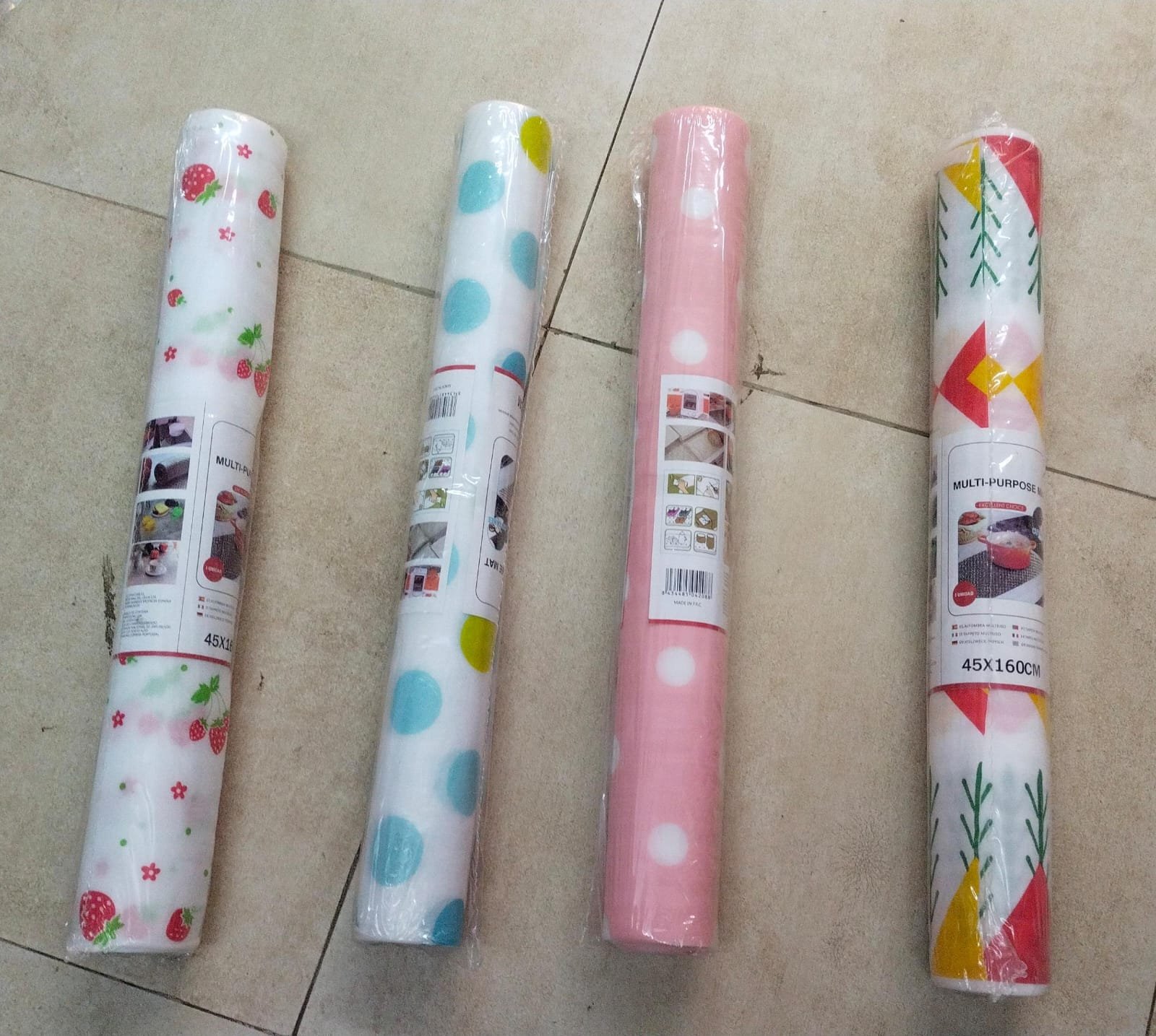 Refrigerator Mats Shelf Liners Fridge Mats Drawer Table (- size 45x160cm - multicolor/random design) - Image 3