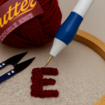 3D Embroidery Punch Needle Kit with 10 Inch Wooden Hoop, Jute Cloth (20x36 inch), Thread, Scissors & Tools – Complete Handcraft Embroidery Set (Maroon Yarn) thumbnail 4