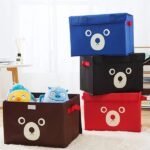 1 Pc Panda Design Folding Storage Bins Quilt Basket Kid Toys Organizer Storage Boxes Cabinet Wardrobe Storage Bag (random Color) thumbnail 1