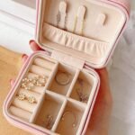 Jewellery Storage Box leather Jewelry Stand Earrings Ring Box Cosmetics Beauty Container Organizer (random color)Made in China thumbnail 3