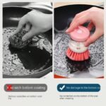 Mini Kitchen Liquid Dish Cleaning Brush | Scrubber Tool, Oil-Resistant, Scrubbing Sponge Remove Stains (Random color) thumbnail 1