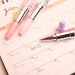 Lipstick Gel Pen Colorful Cute Black Ink Pen - 1 pc (random colors) thumbnail 3