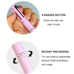 Multi-effect 4 In 1 Eyeliner Eyebrow Pencil Contour Pen Long Lasting Waterproof  for girls, eyeliner lipstick highlighter brow liner all in one (Random Color) thumbnail 1
