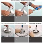 360 Rotating Cleaning Mop Interchangeable Mop Floor Compact Twisted Mop Accessories Household Mop Tool (Big Size)random color thumbnail 1