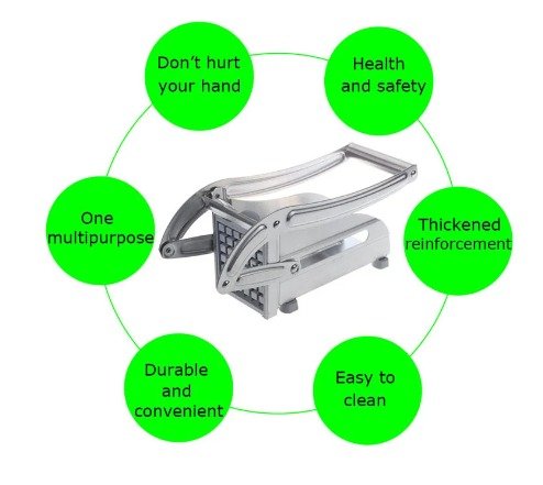 Stainless Steel French Fries Potato Cutter Double Blade High - Image 2
